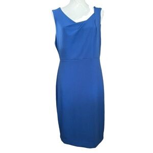 White House Black Market Blue Sheath Dress |  Career / Cocktail  | Petite 12